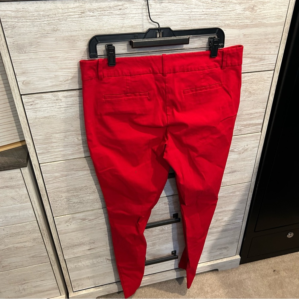The Limited bright red Exact Stretch Trouser Pants Size 12 - Picture 5 of 5